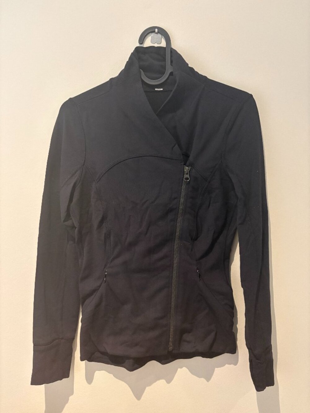 Lululemon Bhakti Yoga Jacket Black Asymmetrical Zip